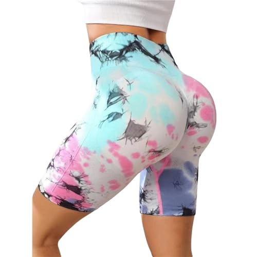 LHEZXS Yoga-Shorts Fitness Dreipunkt-Yogahosen-Hosen Im Freien In Hüftleben Hoher Tummelkontrollshorts Für Frauen-Cd-L von LHEZXS