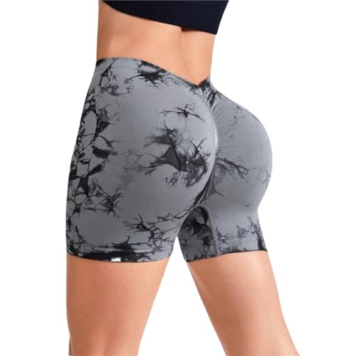 LHEZXS Yoga-Shorts Fitness Dreipunkt-Yogahosen-Hosen Im Freien In Hüftleben Hoher Tummelkontrollshorts Für Frauen-Y-L von LHEZXS