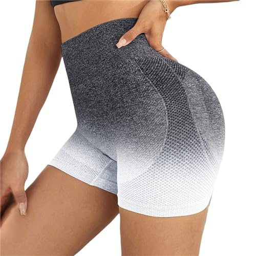 LHEZXS Yoga-Shorts Hohe Taillenfitness -Sport -Yogahosen -Hose Schnell Trocknend Eng Mit Hüftleben Yogahosen Für Frauen-E-L von LHEZXS