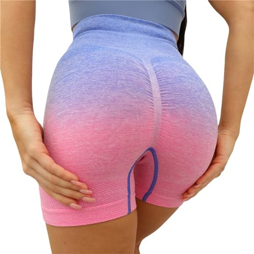 LHEZXS Yoga-Shorts Hohe Taillenfitness -Sport -Yogahosen -Hose Schnell Trocknend Eng Mit Hüftleben Yogahosen Für Frauen-G-M von LHEZXS