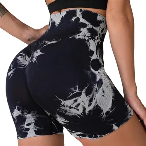 LHEZXS Yoga-Shorts Seamless Sportliche Yoga -Fitness -Shorts Für Frauen Mit Hoher Taille, Hüftlift Und Bauchkontrolle-D- L （65-75 Kg） von LHEZXS