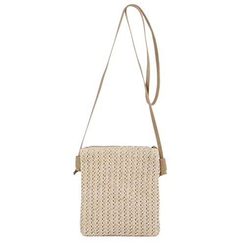 LHHMZ Damen Handgemachte Strand Crossbody Handtasche aus Stroh Sommer Strand Umhängetaschen Kleine aus Stroh von LHHMZ