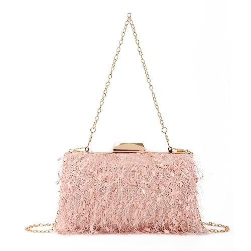 LHHMZ Frauen Eleganz Quaste Clutch Bag Stilvolle Umhängetasche Hochzeit Party Tasche von LHHMZ