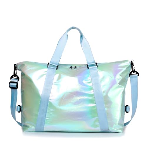 Reisetasche Reisetasche, große Damentasche, Handtaschen, Reine Farbe, Umhängetasche, Umhängetasche, lässige Yoga-Tasche (Color : Blue) von LHSJYG