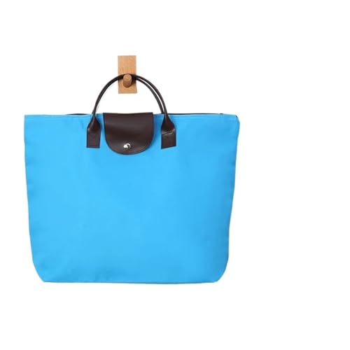 Reisetasche wasserdichte Strandtasche Damen Nylon Handtasche Frauen Tragetaschen Große Kapazität Handtasche Oxford Casual Reise Umhängetaschen (Color : Blue) von LHSJYG