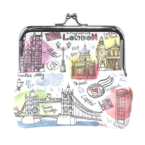 LIANCHENYI Mini-Geldbörse mit Aufschrift "Welcome England London", für Damen und Mädchen von LIANCHENYI
