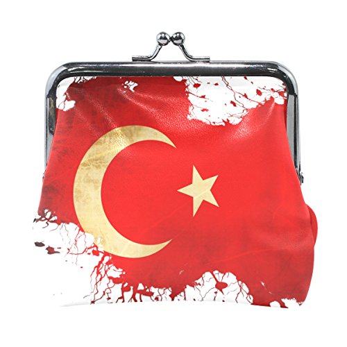 Lianchenyi Retro-Geldbörse mit türkischer Flagge, Mini-Geldbörse für Damen und Mädchen von LIANCHENYI