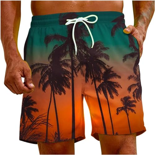 LIANDUN Shorts Herren Sommer Mode Herren Beach Shorts Kokosnussbaumdruck Hawaii Holiday Party Lässig-b-100 (4t) von LIANDUN