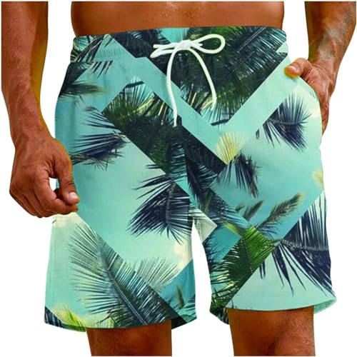 LIANDUN Shorts Herren Sommer Mode Herren Beach Shorts Kokosnussbaumdruck Hawaii Holiday Party Lässig-ich-m von LIANDUN