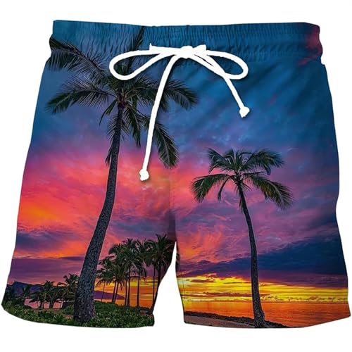 LIANDUN Shorts Herren Strandshorts Männer Lässig Tropische Tafel Shorts Gedruckt Badeanzug Fashion Holiday Surf Swim Trunks-a-110 (5t) von LIANDUN
