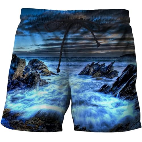 LIANDUN Shorts Herren Strandshorts Männer Lässig Tropische Tafel Shorts Gedruckt Badeanzug Fashion Holiday Surf Swim Trunks-h-100 (4t) von LIANDUN