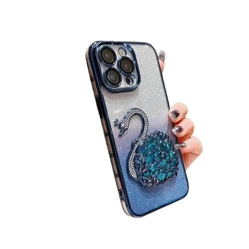 LIANDUN iPhone 13 hülle Doppelfarbene Telefonhülle Für 1phone 15 Plus 14 13 12 Pro Max 15pro 11 Glitzer Kieselgel -Cover Mit Treibsand-für 1phone 11-blau von LIANDUN
