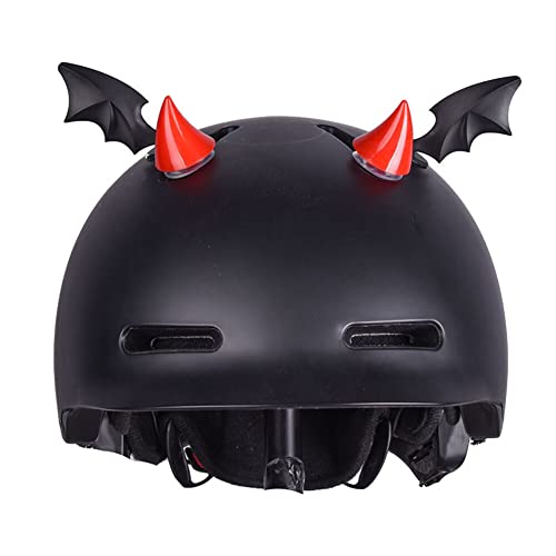 LICHENGTAI Motorrad Helm Dekoration Devil Demon Horn Helm Zubehör mit Saugnapf, Dekorativer Motorradhelm Zubehör für Motocross Snowboarden Skifahren Fahrradhelm Teufelshörner von LICHENGTAI