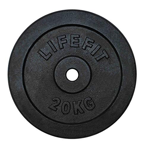 LIFEFIT Hantelscheiben, schwarz, 20 kg von LIFEFIT