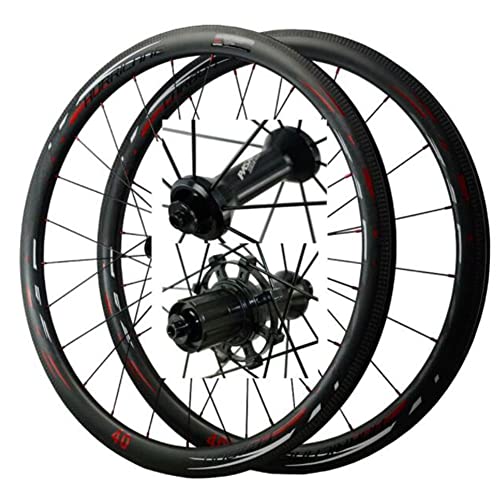 Carbon-Rennrad-Radsatz, 40/50/55 mm Drahtreifen-Felge ohne Schlauch, 25 mm breite, gerade Speichen, offene Version des Highway-Radsatzes von LIFENGFF