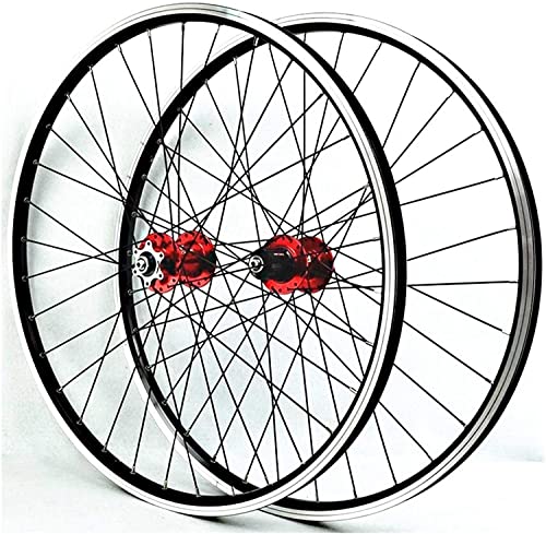 Laufradsatz 26-Zoll-Mountainbike-Radsatz, Schnellspanner-Vorder-/Hinterradsatz, doppelwandige Aluminiumlegierung, Scheiben-/V-Bremse, 32-Loch, 7-11-Gang-Rennrad von LIFENGFF