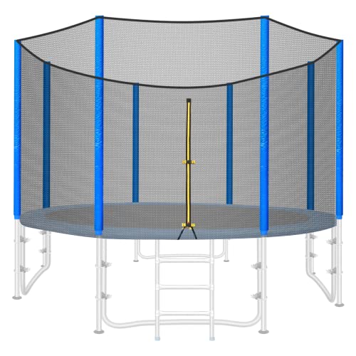LIFERUN Trampolin Netz, UV-beständiges Ersatznetz, rundes Schutznetz für Gartentrampolin Ø366 cm, geeignet für 8 Stangen von LIFERUN
