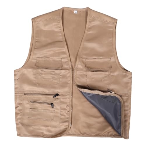 LIFKOME Multifunktionsweste Freiwilligenarbeitsweste Angelarbeitskleidung Reiseweste Für Herren Leichte Angelweste Campingweste Herren Utility Angelweste Arbeitsweste Khaki Polyester LIFKOME Multifunktionsweste Freiwilligenarbeitsweste Angelarbeitskleidung Reiseweste Für Herren Leichte Angelweste Campingweste Herren Utility Angelweste Arbeitsweste Khaki Polyester von LIFKOME