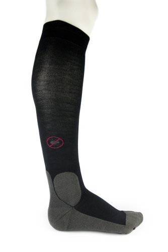 Lindner® Antizecken Kniestrumpf - Antizeckensocke plüsch/Zeckenschutz - Made in Germany (schwarz, 45-47) von Lindner socks