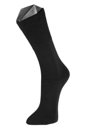 Lindner socks Double Face Herrensocken - Innen feinste Baumwolle, Außen Wolle, 43-46, schwarz von Lindner socks