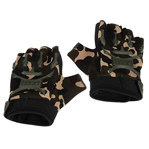 LIOOBO Fahrradhandschuhe Kids Sports Half Finger Bergsteigen Handschuhe für Kinder Outdoor Army Green 1Paar von LIOOBO