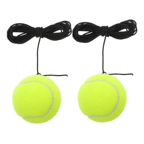 LIOOBO 2 Stück Tennisballtrainer mit Elastischem Seil Set Leicht für Einzeltraining Geeignet Robustes Übungsgerät zur Verbesserung von Koordination und Flexibilität für Tennisspieler von LIOOBO