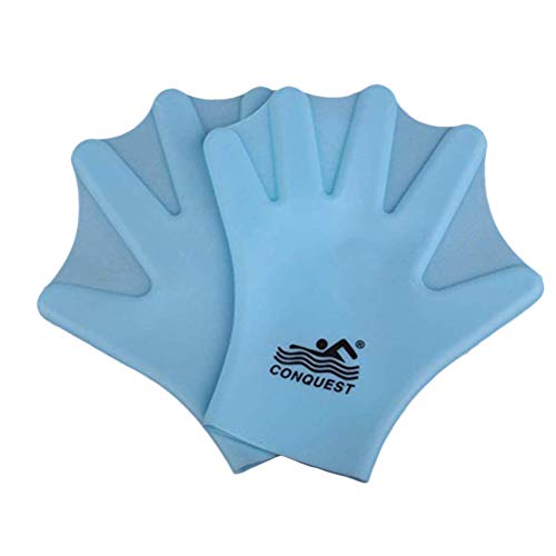 LIOOBO Silikon-Schwimmhandschuhe Webbed Aquatic Fit Traning Handschuhe Paddel Tauchhandschuhe Hand Web 1 Paar von LIOOBO