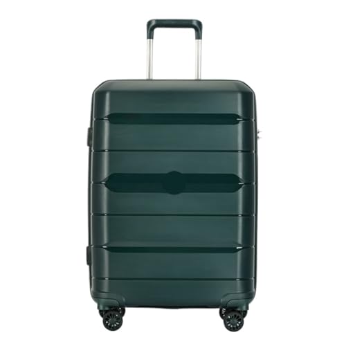 LIPPSYYDS Trolley-Koffer Hochwertiger Trolley-Koffer mit Aluminiumrahmen, 20/24/28-Zoll-Boarding-Koffer, Internet-Promi-Koffer Reisekoffer (Color : Green, Size : 24in) von LIPPSYYDS