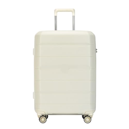 LIPPSYYDS Trolley-Koffer Hochwertiger Trolley-Koffer mit Aluminiumrahmen, 20/24/28-Zoll-Boarding-Koffer, Internet-Promi-Koffer Reisekoffer (Color : White, Size : 20in) von LIPPSYYDS