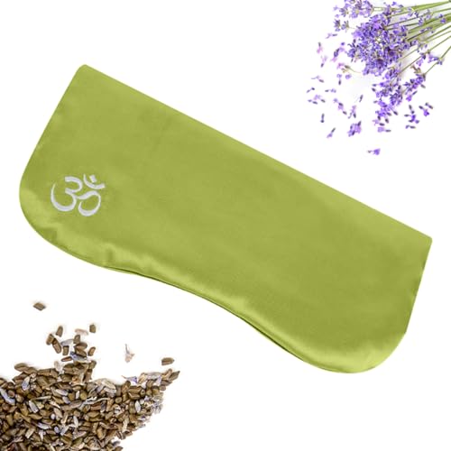 LIROVA Luxuriöses Seiden-Augenkissen mit Lavendel für Entspannung, Gewichtete Augenmaske für Aromatherapie, Yoga und Meditation Frauen und Männer (Grün) von LIROVA