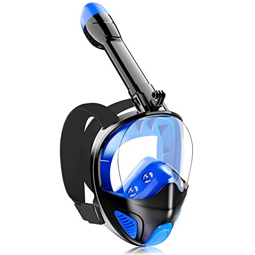 LITTLEJSY Schnorchelmaske Tauchmaske für Erwachsene, 180° Panoramablick Anti-Leck & Anti-Fog Sportkameras Kompatible Schwimmmaske Schnorchelset von LITTLEJSY