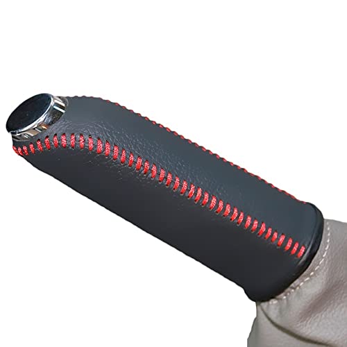 Handbremse Abdeckung Autohandbremsabdeckungen Fall Fit verwendet for Buick Excelle GT XT Echter Leder-Handbremshebel Griffe Car-Styling-Deckung Handbremse SchutzhüLle ( Color : Red ) von LIUCHUCHU
