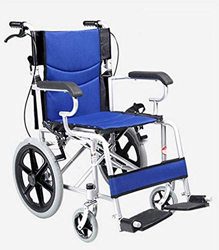 Rollstuhl Carbon Steel, Faltlicht Manuell Tragbarer Wagen Behinderte Senioren Reisen Super Light Scooter, tragbar von LIUCY
