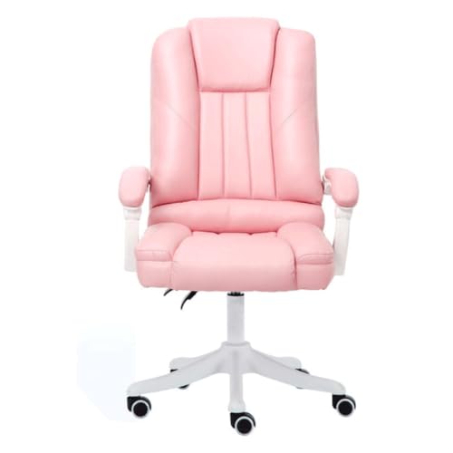 Chefbürostuhl, Bürostuhl mit Armlehnen, Boss-Bürostuhl mit Fußstütze, großer und hoher Bürostuhl mit 200 Pfund breiter Sitzfläche, Chefbüro-Schreibtischstühle für schwere Menschen (Farbe: Rosa) von LIUNJHUY