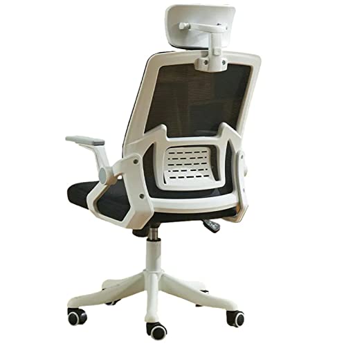 Ergonomischer Bürostuhl, um 360° drehbare, atmungsaktive Netz-Bürostühle, Computerstuhl, Schreibtischstühle mit verstellbarer Kopfstütze/Armlehne und Lordosenstütze, für Zuhause und Büro, weiß von LIUNJHUY
