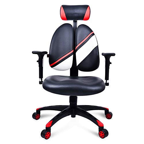 Ergonomischer Bürostuhl Ergonomischer Gaming-Stuhl Bürostuhl im Racing-Stil mit größerer hoher Rückenlehne und Kissen, größerer Armlehne, Gaming-Stuhl, Büro-Schreibtischstuhl, drehbarer, robuster von LIUNJHUY