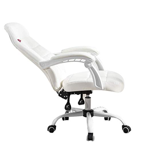 Ergonomischer Stuhl, Bürostuhl, Schreibtischstuhl aus Leder, Gaming-Stuhl, ergonomischer, verstellbarer Stuhl mit hoher Rückenlehne, drehbarer Chefsessel mit Kopfstütze und Lordosenstütze (Farbe: von LIUNJHUY
