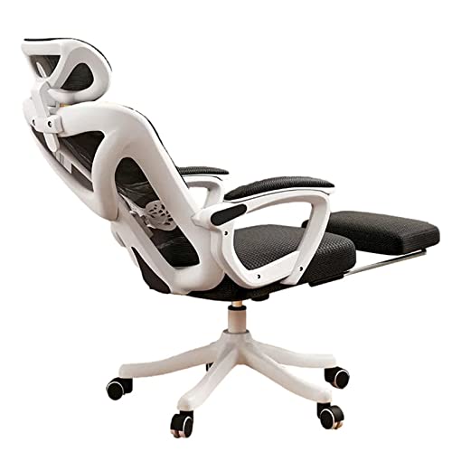 LIUNJHUY 360°-Drehstuhl, Chefsessel mit Rollen, Home-Office-Stuhl mit Kopfstütze und Rückenlehne, ergonomischer Bürostuhl mit Fußstütze, Schwarz Interesting von LIUNJHUY