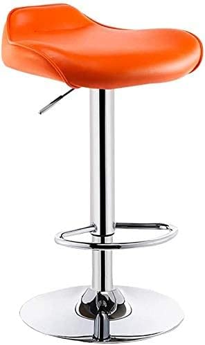 LIUNJHUY Barhocker, Barhocker, Hochstuhl, kontinentale Kasse, Frühstück, Küche, Liftstuhl, höhenverstellbar, 360 ° drehbar, ergonomischer Stuhl-Orange (Orange 40 cm) Interesting von LIUNJHUY