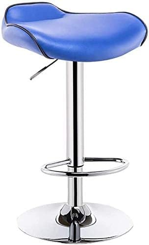 LIUNJHUY Barhocker, Barhocker, Hochstuhl, kontinentale Kassentheke, Frühstücksküche, Hebestuhl, höhenverstellbarer 360°-Drehstuhl, ergonomischer Stuhl-Orang (blau 62 cm) Interesting von LIUNJHUY