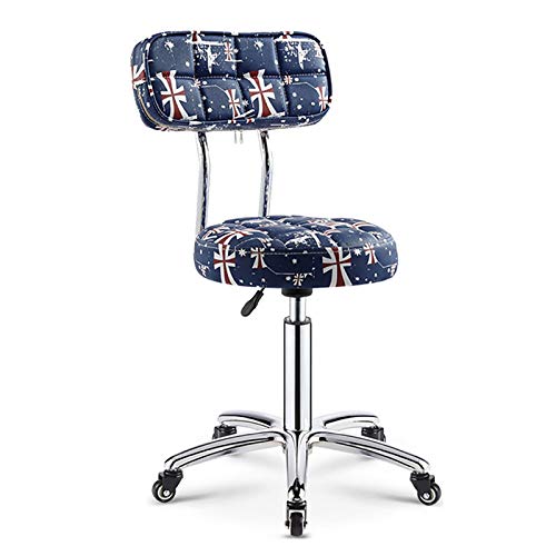 LIUNJHUY Barhocker, höhenverstellbare Barstühle, Kunstleder, 360° drehbarer Küchenhocker mit Rückenlehne (Farbe: D) Interesting von LIUNJHUY