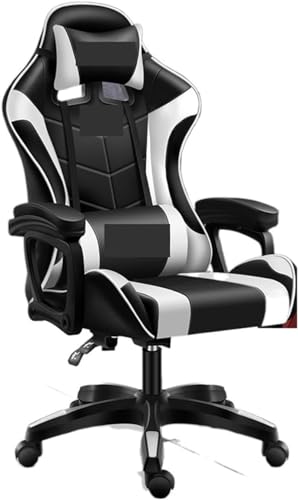 LIUNJHUY Chefsessel, Gaming-Stuhl, Leichter Bürostuhl, Gamer-Computerstuhl, ergonomischer Drehstuhl, Liegestuhl, Gamer-Stühle, Stuhl (Farbe: Weiß-01) Interesting von LIUNJHUY