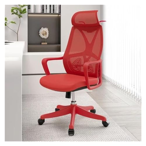 LIUNJHUY Gaming-Stuhl, cy Rotierender Mesh-Bürostuhl Gaming Girl Niedlicher moderner drehbarer Bürostuhl Computerraum (Farbe: Rot) Interesting von LIUNJHUY
