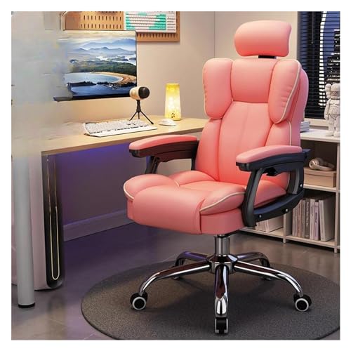 LIUNJHUY Gaming-Stuhl, drehbarer Liege-Bürostuhl, Nackenstütze, Designer-Computer-Bürostuhl, Gaming-Möbel (Farbe: Rosa) Interesting von LIUNJHUY