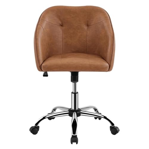 LIUNJHUY Gaming-Stuhl, moderner Samt, verstellbar, kann den Stuhl drehen, Büromöbel (Farbe: Braun) Interesting von LIUNJHUY