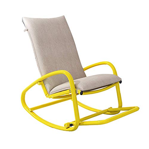 LIUNJHUY Schaukelstuhl mit Armlehnen und Rückenlehne, atmungsaktiver Netz-Liegestuhl für Wohnzimmer, Terrasse und Terrasse Interesting von LIUNJHUY