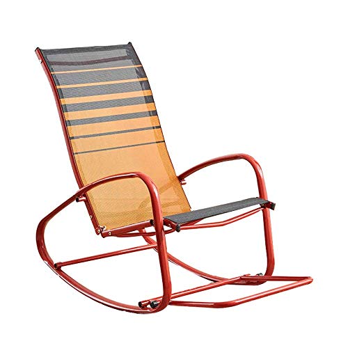 LIUNJHUY Schaukelstuhl mit Armlehnen und Rückenlehne, atmungsaktiver Netz-Liegestuhl für Wohnzimmer, Terrasse und Terrasse Interesting von LIUNJHUY