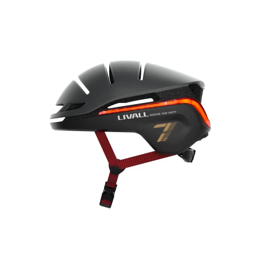 LIVALL EVO21 Smart Helmet, Cycling Mountain Bluetooth Helmet, Sides -Built-in Mic, Bluetooth Speakers, Wireless Turn Signals Tail Lights Setting, SOS Alert, Bike Helmet(Black M) von LIVALL riding