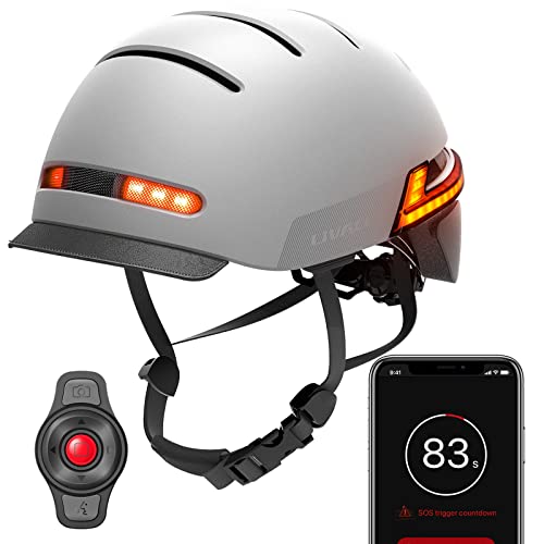 LIVALL Smart Helm, Fahrradhelm mit LED-Frontleuchten und Bremswarnleuchten, SOS-Alarm von LIVALL