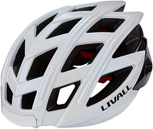 Livall Unisex – Erwachsene BH60SE Musik, Rücklicht, Blinker, Navigation, Anruffunktion und SOS-System Fahrradhelm, weiß, 55-61cm von LIVALL